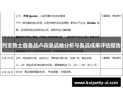 列支敦士登备战卢森堡战略分析与备战成果评估报告